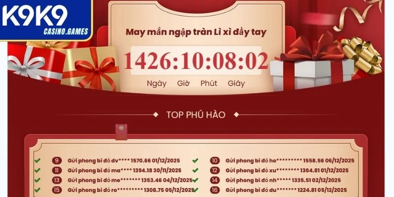 Lì xì trong ngày đầu tham gia 