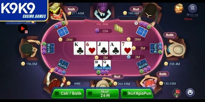 Các vòng cược chính thức theo luật chơi game Poker